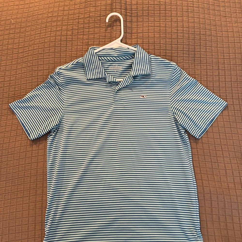 Vineyard Vines Boys Bradley Stripe Sankaty Performance Polo.